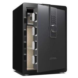 A 24" Black color home safe with electoric locking made in China