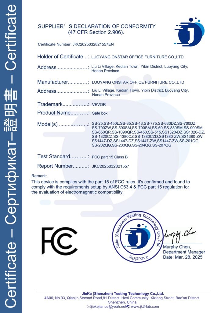 home safe certificatae